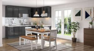 Dining Table with Chairs by Unway Decor