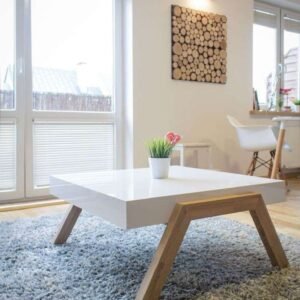 Centre Table in White Top – Italian Centre Table Design in Premium Engineered Wood