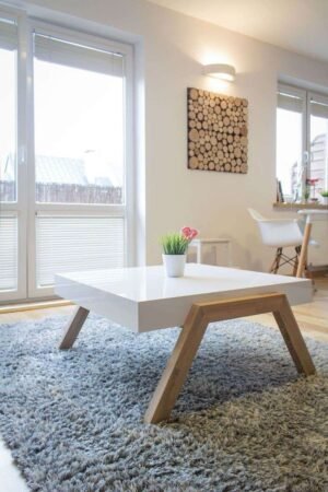Centre Table in White Top – Italian Centre Table Design in Premium Engineered Wood