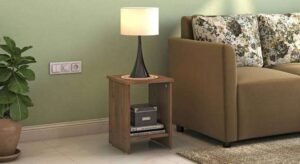 Sofa Side Table In Classic Walnut Finish