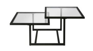 Rectangular Coffee Table in Glass Top | Glass Tea Table Design for Living Room | Double Glass Stand for Extra Space