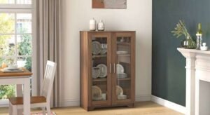 Glass Doors Modular Kitchen Cabinet