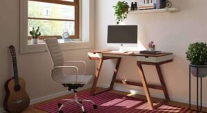 Solid Wood Studying Table In Teak Finish