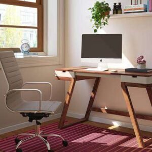 Solid Wood Studying Table In Teak Finish
