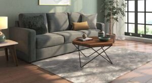 Abstract Metal Coffee Table for Living Room