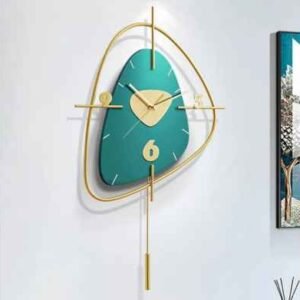 Ahmet Blue Metal Wall Clock