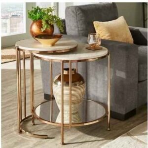 Amelia Round Marble Nesting Tables