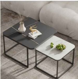 Black & White Square Nesting Table