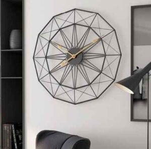 Black Metal Wall Clock
