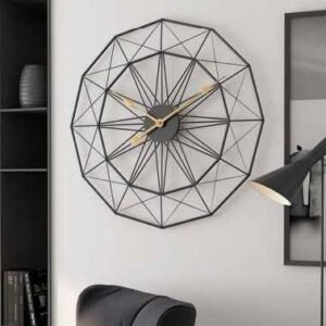 Black Metal Wall Clock